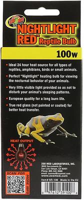 Show full view: Zoo Med Nightlight Red Reptile Terrarium Bulb, 100-watt slide 2 of 9