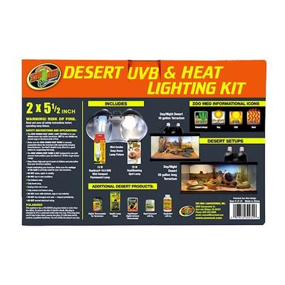 Show full view: Zoo Med Desert UVB & Heat Reptile Lighting Kit slide 2 of 6