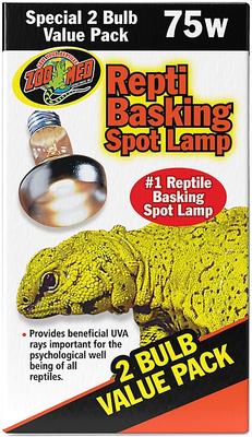 Show full view: Zoo Med Repti Basking Reptile Spot Lamp, 75-watt, 2 count slide 8 of 12