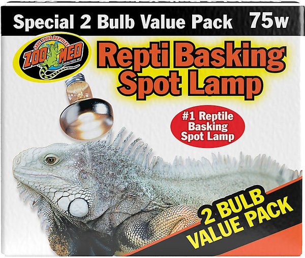 Show full view: Zoo Med Repti Basking Reptile Spot Lamp, 75-watt, 2 count slide 6 of 12