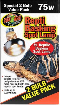 Show full view: Zoo Med Repti Basking Reptile Spot Lamp, 75-watt, 2 count slide 7 of 12