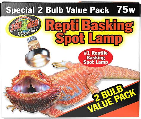 Show full view: Zoo Med Repti Basking Reptile Spot Lamp, 75-watt, 2 count slide 4 of 12