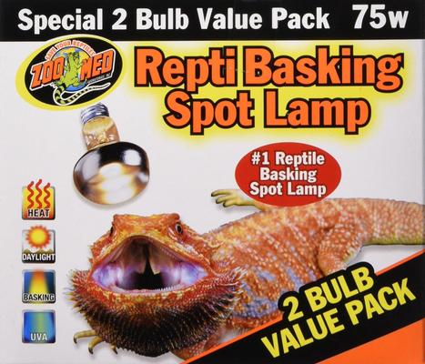Show full view: Zoo Med Repti Basking Reptile Spot Lamp, 75-watt, 2 count slide 3 of 12