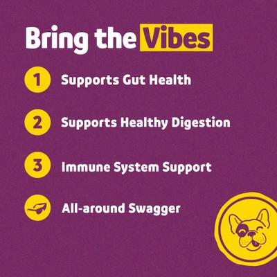 Show full view: Vibeful Favorites Bundle – Digestive & Calming Support Pumpkin & Peanut Butter Dog Soft Chew Supplements, 28 count slide 4 of 9