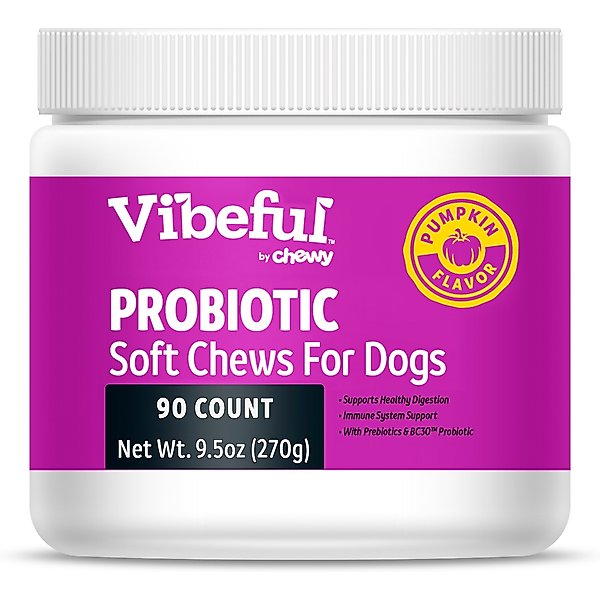 Happy Paws Digestive Health Soft Chews Supplement for Dogs, 100 count