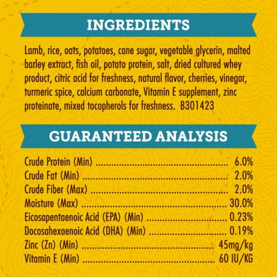 Show full view: Zuke's Puppy Naturals Lamb Recipe Soft & Chewy Training Dog Treats, 3-oz pouch slide 7 of 13