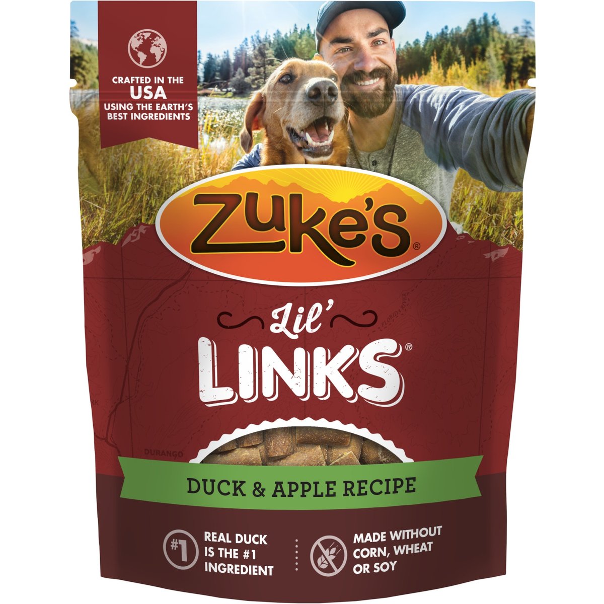 Zuke's Lil’ Links Duck & Apple Recipe Pet Treats for Dogs, 6-oz bag