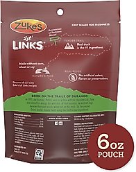 Zuke's Lil' Links Sausage-Style Real Meat, Duck & Apple Recipe Gluten-Free Adult Soft & Chewy Dog Treats, 6-oz bag slide 2 of 8