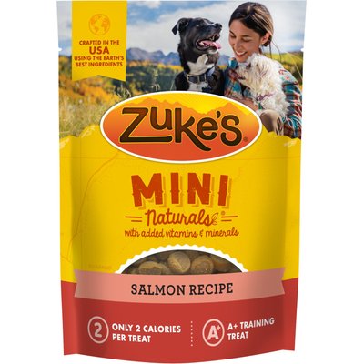 Zuke's Zuke's Mini Naturals Salmon Recipe Pet Treats for Dogs, 10-oz pouch