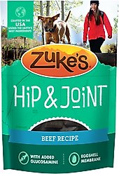 Zuke's Hip & Joint Natural Bag of Treats with Hip & Joint Support Beef Recipe Soft & Chewy Dog Treats, 16-oz bag