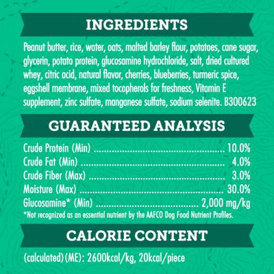 Show full view: Zuke's Hip & Joint Peanut Butter & Oats Recipe Soft & Chewy Dog Treats, 3-oz pouch slide 7 of 13