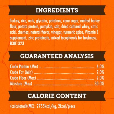 Show full view: Zuke's Mini Naturals Pumpkins Turkey & Pumpkin Recipe Dog Treats, 5-oz bag slide 7 of 13