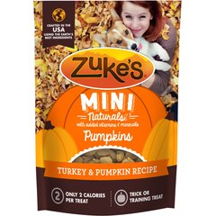 Zuke's Mini Naturals Pumpkins Turkey & Pumpkin Recipe Dog Treats, 5-oz bag