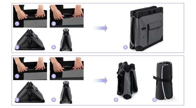 Lesure Indoor & Outdoor Soft-Sided Collapsible 4-Door Dog & Cat Travel Crate Kennel with Durable Mesh Windows