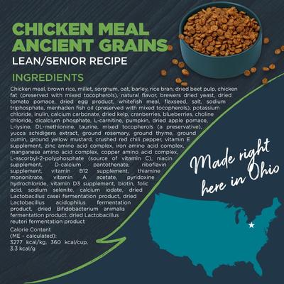 Show full view: Blackwood Lean Senior Chicken Meal with Ancient Grains Recipe Dry Dog Food, 48-lb bundle slide 3 of 11