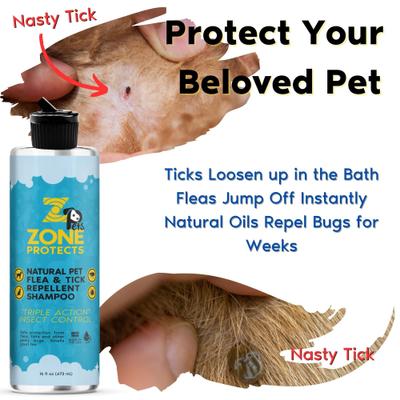 Show full view: Zone Protects Pets Natural Flea & Tick Repellent Shampoo, 16-oz bottle, 1 count slide 4 of 5