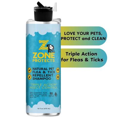 Show full view: Zone Protects Pets Natural Flea & Tick Repellent Shampoo, 16-oz bottle, 1 count slide 1 of 5