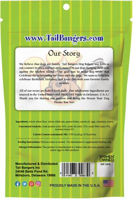 Show full view: Tail Bangers Christmas Variety Pack Peanut Butter, Peanut Butter with Yogurt, Cheddar & Bacon Crunchy Dog Treats, 3 count slide 6 of 10