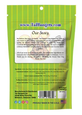 Show full view: Tail Bangers Camping Variety Pack Peanut Butter, Peanut Butter with Yogurt, Cheddar & Bacon Crunchy Dog Treats, 3 count slide 6 of 10