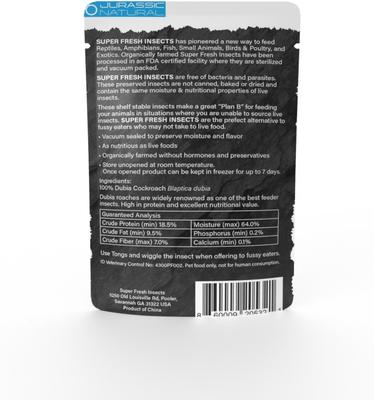 Show full view: Jurassic Natural Super Fresh Dubia Roach, 5 count slide 2 of 2