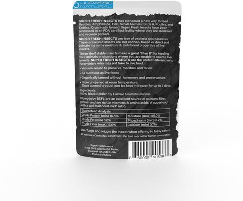 Show full view: Jurassic Natural Super Fresh Black Soldier Fly Larvae, 0.70-oz slide 2 of 2