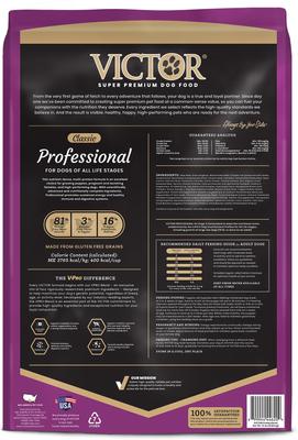 Show full view: VICTOR Professional Active Sporting Gluten-Free Dry Dog Food, 15-lb bag slide 4 of 12