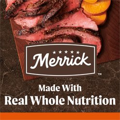 Merrick Real Beef + Sweet Potato Recipe Grain-Free Chicken-Free Adult Dry Dog Food, 30-lb bag slide 2 of 9