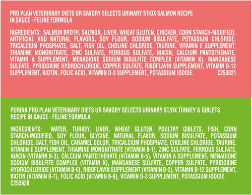 Show full view: Purina Pro Plan Veterinary Diets UR St/Ox Urinary Formula Dry Food + Savory Selects Feline Canned Cat Food slide 7 of 10