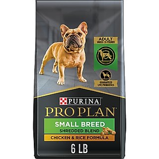 Purina Pro Plan Shredded Blend Adult Small Breed Chicken & Rice Formula Dry Dog Food, 6-lb bag slide 1 of 9