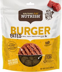 Rachael Ray Nutrish Burger Bites, Beef Burger with Bison + Soup Bones Beef & Barley Flavor Dog Treats slide 2 of 9