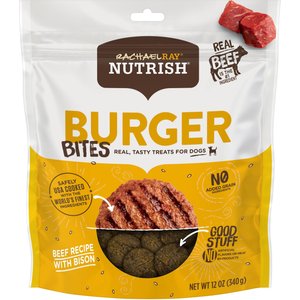 Rachael Ray Nutrish Burger Bites Beef with Bison Dog Treats, 12-oz bag