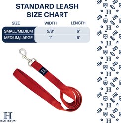 Hamilton A Day Together Ribbon Overlay Nylon Standard Dog Leash, Red Bandana, Medium/Large: 6-ft long, 1-in wide slide 2 of 6