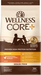 Wellness CORE+ Grain-Free Indoor Chicken, Turkey & Chicken Meal Dry Cat Food, 11-lb bag
