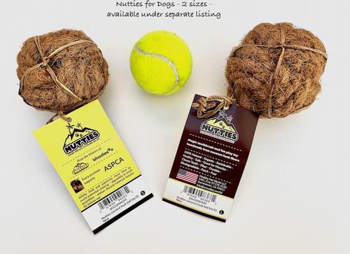 Show full view: Nutties Coconut Fiber Cat Ball Toy & Magic Toothbrush, Brown, 1 count slide 6 of 7