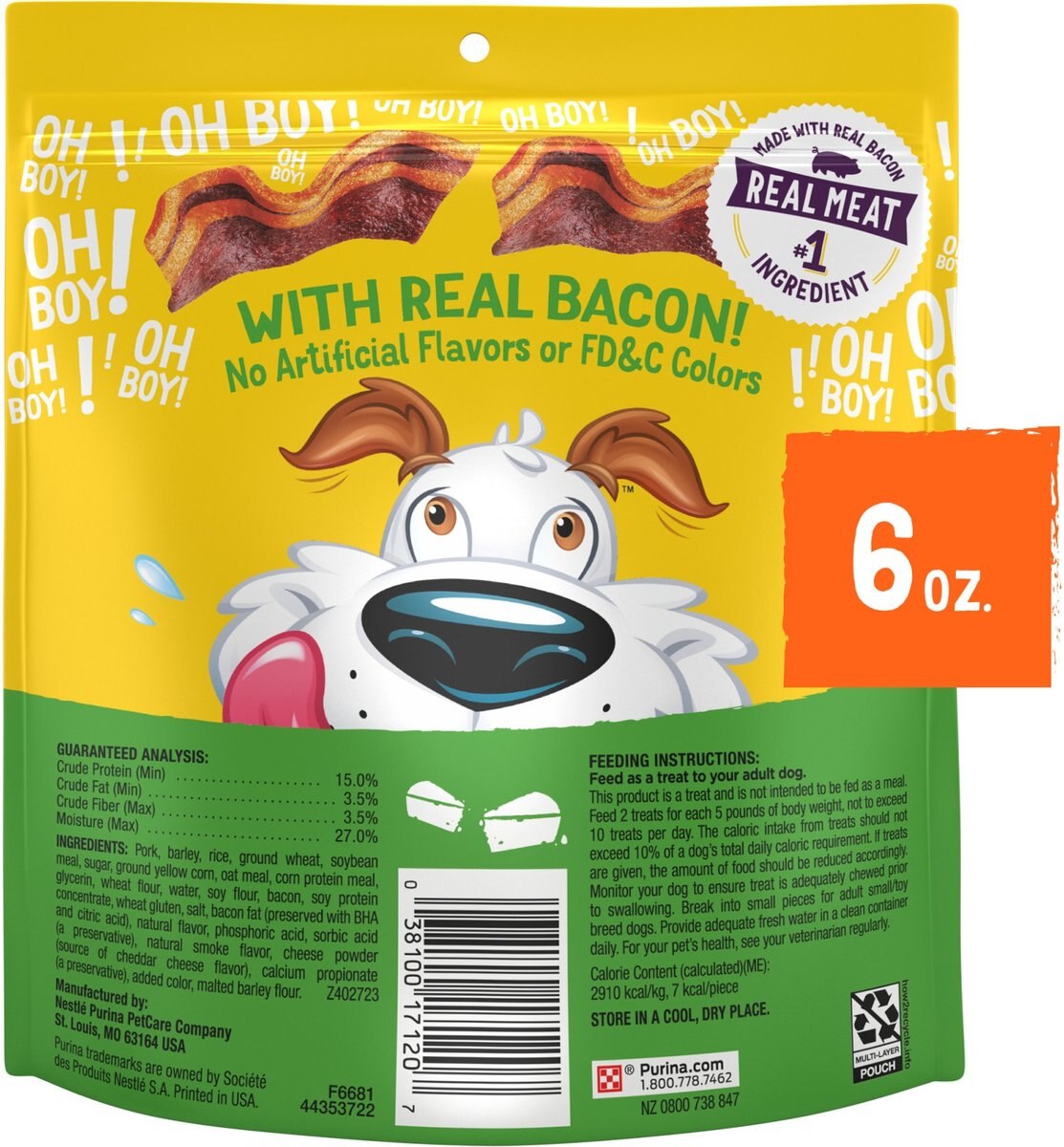 Cabot Bac'n Cheez Bacon & Cheese Flavored Dog Bones, 6-oz bag