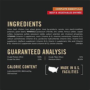 Purina Pro Plan Adult Beef & Vegetables Entree Slices in Gravy Canned Dog Food, 13-oz, case of 12