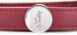 myfamily Hermitage Leather Dog Leash, Burgundy/Cream, 4-ft long, 0.6-in wide slide 2 of 4