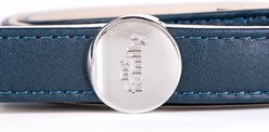 myfamily Hermitage Leather Dog Leash, Blue/Beige, 4-ft long, 0.98-in wide slide 2 of 4