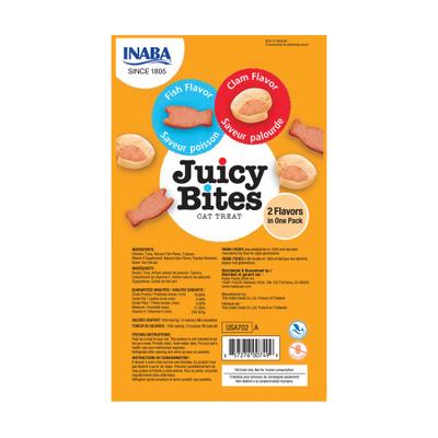 Show full view: Inaba Juicy Bites Fish & Clam Flavor Soft & Chewy Cat Treats, 0.4-oz pouch, 18 count slide 3 of 9