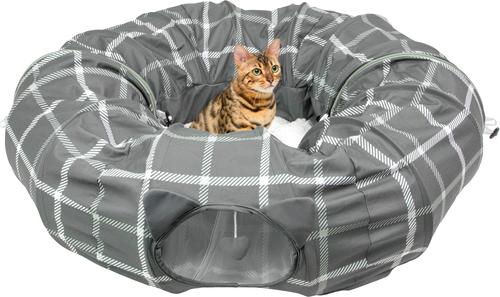 Show full view: Kitty City Cat Tunnel Bed Cat Bed, Medium, Gray slide 6 of 13