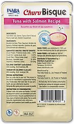 Inaba Churu Bisque Tuna with Salmon Recipe Grain-Free Lickable Cat Treats, 1.4-oz pouch, 12 count slide 2 of 7