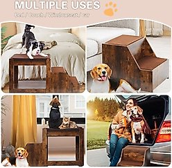 Cesicia Pet Bunk Bed with Removable Step Dog & Cat Bunk Bed, Brown slide 2 of 6