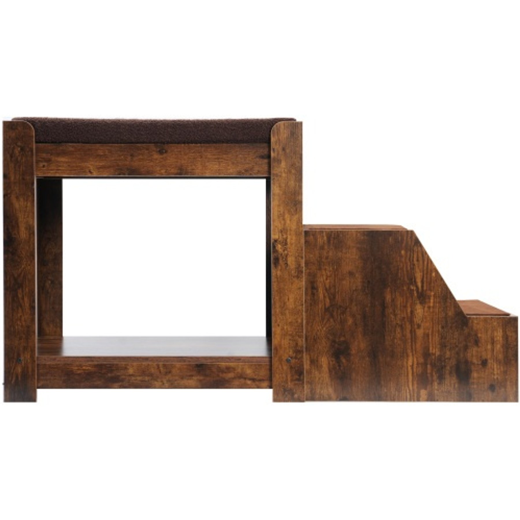 Cesicia Pet Bunk Bed with Removable Step Dog & Cat Bunk Bed, Brown