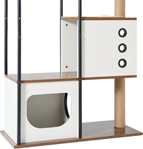 Cesicia Modern Cat Tower Cat Tree & Condo, White