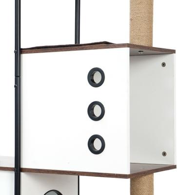 Show full view: Cesicia Modern Cat Tower Cat Tree & Condo, White slide 7 of 9