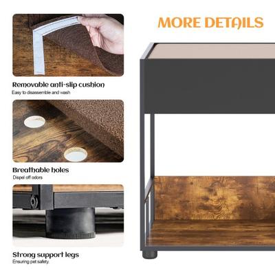 Show full view: Cesicia Pet Step Window Perch Bunk Beds Dog Bed, Black slide 8 of 8