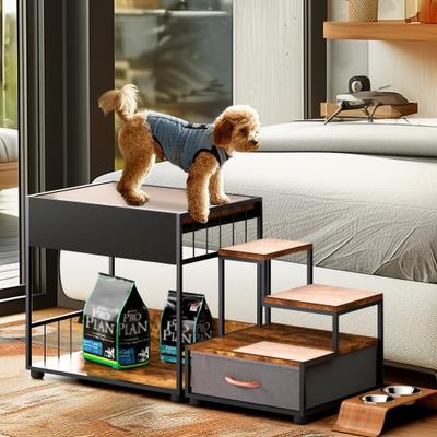 Show full view: Cesicia Pet Step Window Perch Bunk Beds Dog Bed, Black slide 5 of 8