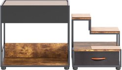 Cesicia Pet Step Window Perch Bunk Beds Dog Bed, Black