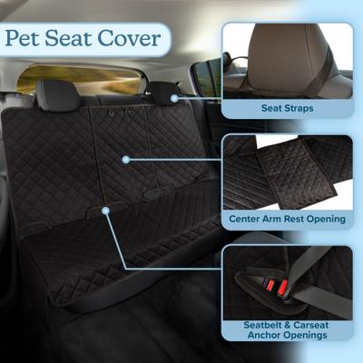 Show full view: Pet Adobe Back Seat Dog & Cat Car Seat Cover, Black slide 2 of 7