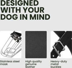 BRONZEDOG Pitbull & Amstaff Metal Wire Basket Dog Muzzle, Steel, Large slide 2 of 7